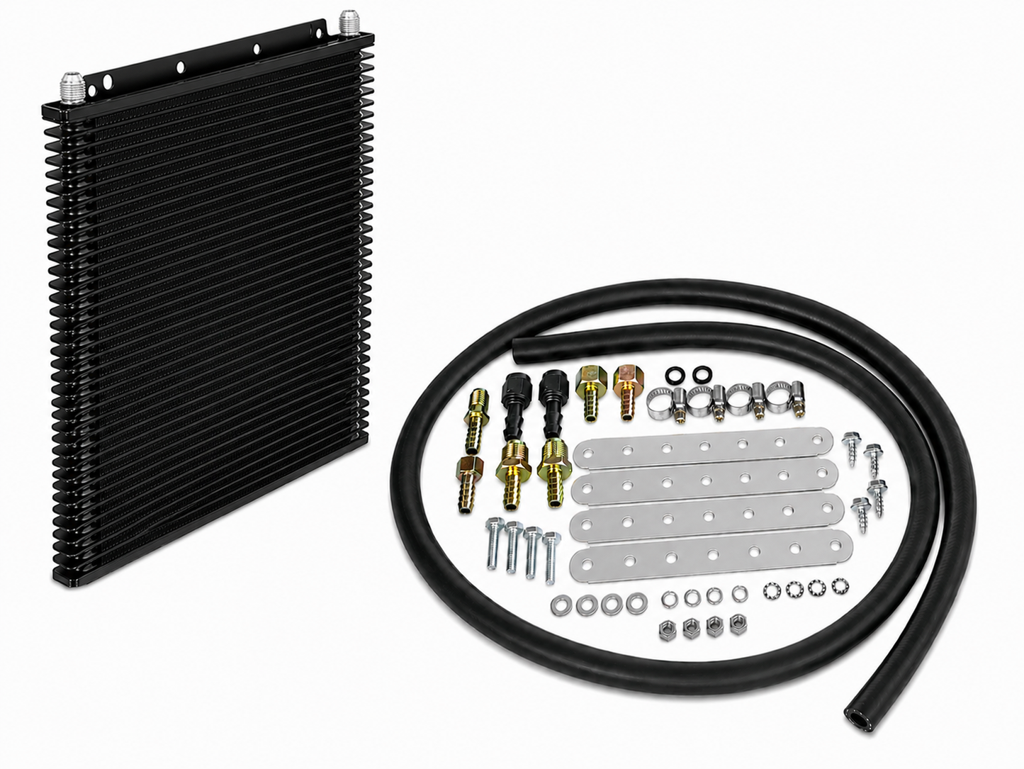 SS Compact Plate and Fin Transmission Cooler Kit, 30 Row